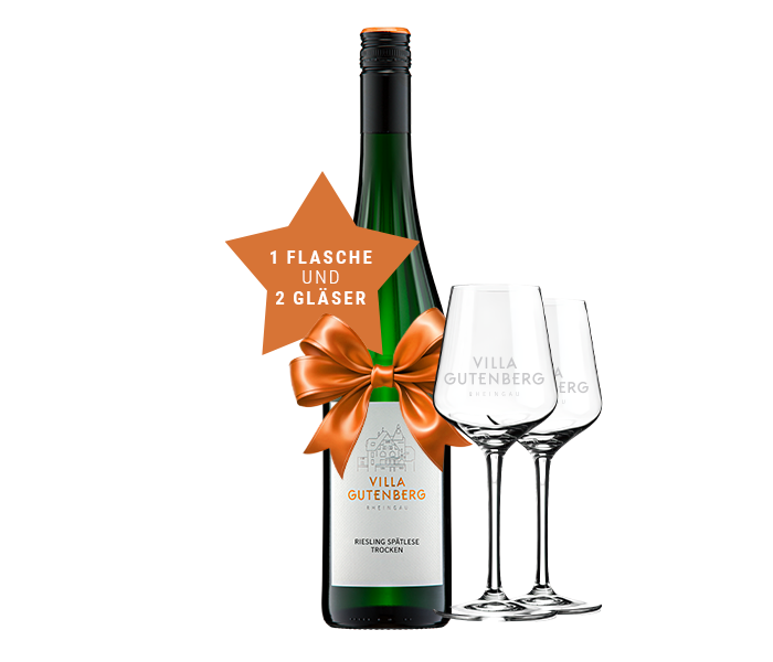 Abbildung des Produktes: Geschenkpaket "Weiß"+ 2 Gläser - GP weiß